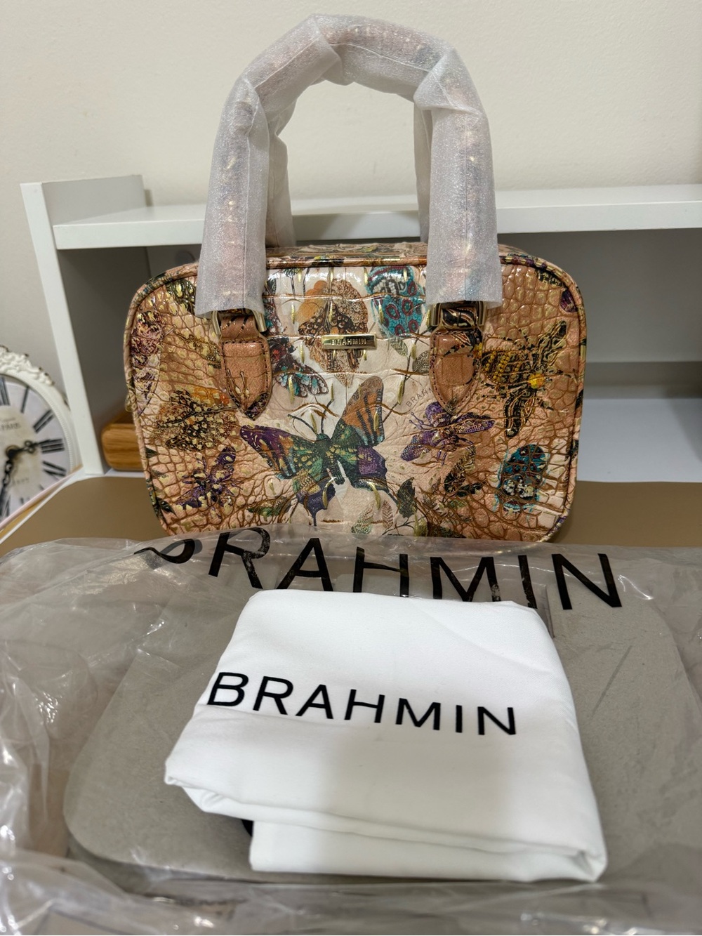 Brahmin Mara Hill Garden Melbourne Leather Satchel - Picture 14 of 14